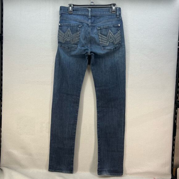 7 For All Mankind Jeans Women's 30 Blue Standard Button Fly A-Pocket Normcore - Picture 8 of 15